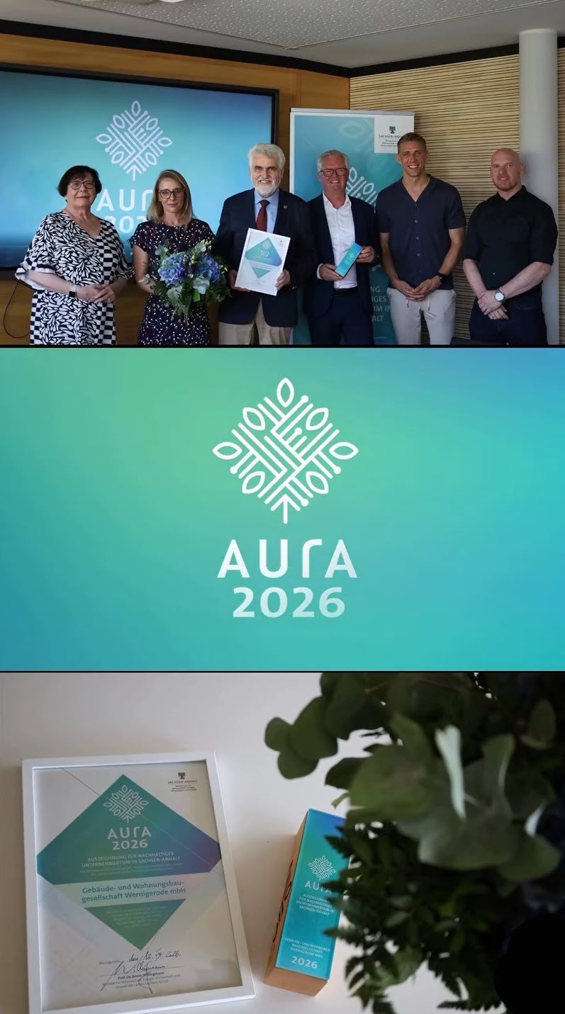 Wir haben heute den AURA Award Sachsen Anhalt 2026 erhalten!