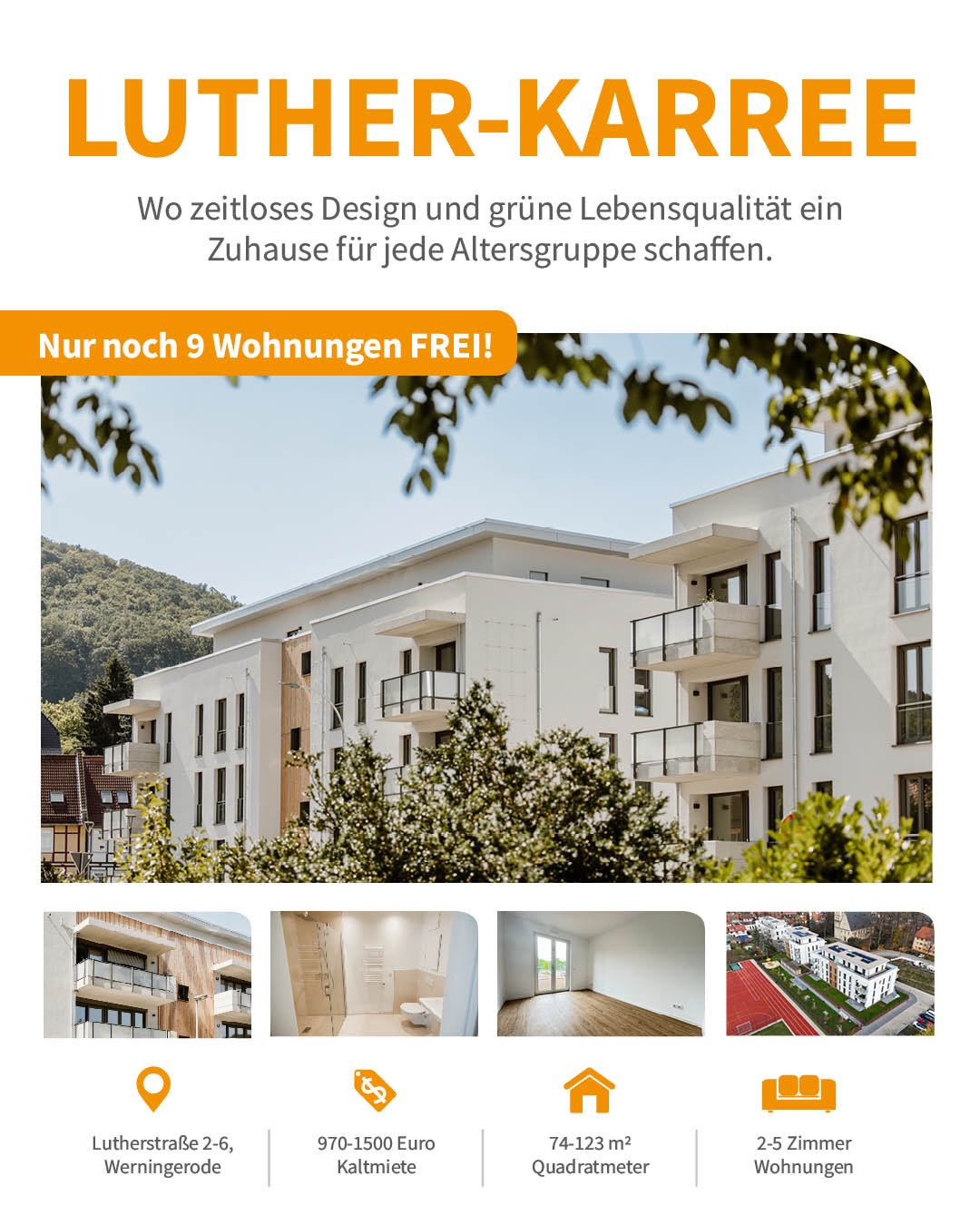 Jetzt schnell sein – nur noch 9 Wohnungen verfügbar!